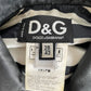 Dolce & Gabbana D&G 2000's black leather jacket with removable sleeves
