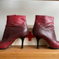 Andrea Pfister 80's red python leather ankle boots size 38 IT