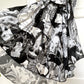 Basso and Brooke 2006 SS Runway "Dogs in drag" print silk evening dress