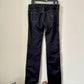 Voyage Passion Y2K black low waisted cotton flared pants with fluorescent yellow zippers on the sides