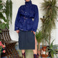 Zino & Judy 90's mid length blue rain jacket with removable cap