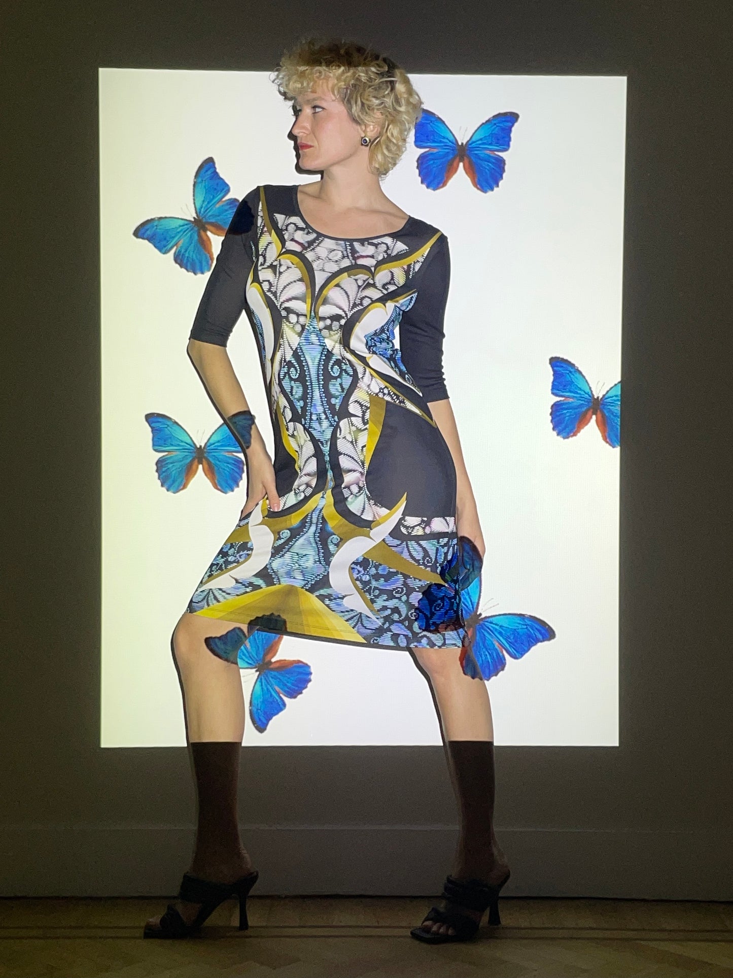 Peter Pilotto 2000's graphic print stretchy dress