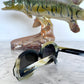 Katharine Hamnett 90's ombré vanilla and chocolate oval sunglasses