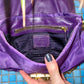 Prada purple nylon bag with leather finishes and diamonds