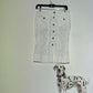 Just Cavalli Y2K denim white mid-lenght skirt