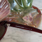 Katharine Hamnett 90's deadstock tiny cat eye sunglasses in dark red