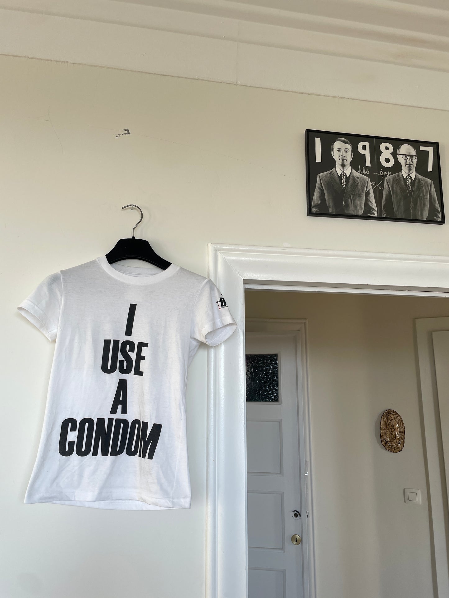 Katharine Hamnett 2004 deadstock "Use A Condom" cotton T-shirt