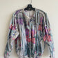 Elizabeth Wessel 80's cotton bomber jacket with flower print and rope detail
