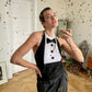 Sonia Rykiel 2000's trompe l'oeil smoking shirt top with open back