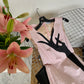 Pascal Humbert SS 2002 runway soft pink midi dress with black glove