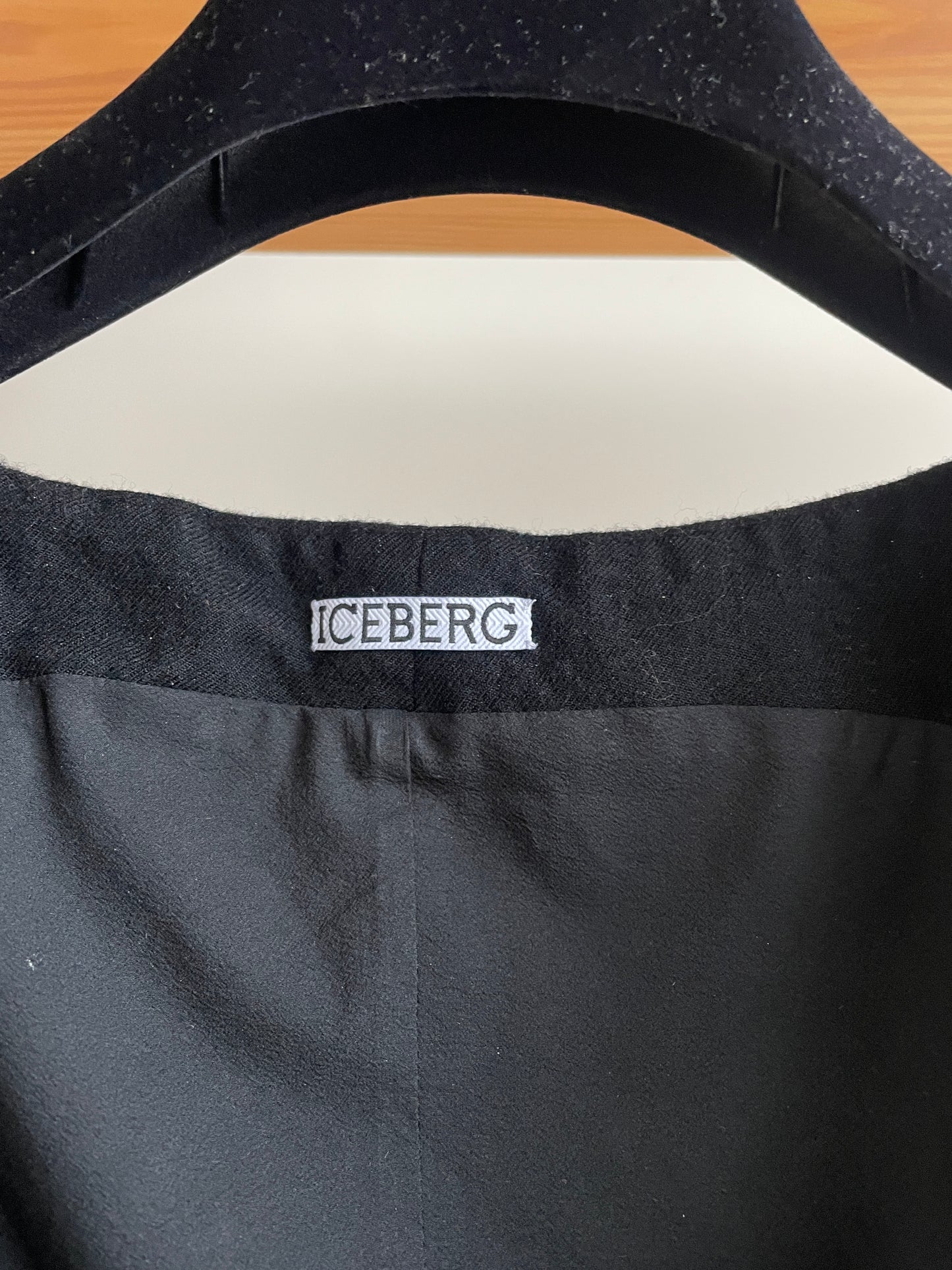 Iceberg 90's wool bustier top in grey and black