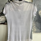Lawrence Steel 90's sheer mesh off-white top with wool thread square