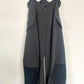 Marithé & François Girbault 90's draped maxi skirt with front slit and suspenders