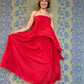 Jean Patou 70's silk draped maxi dress with open back