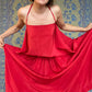 Jean Patou 70's silk draped maxi dress with open back