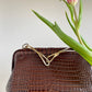 Roberta di Camerino 1950's crocodile leather handbag with snake handles