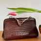 Roberta di Camerino 1950's crocodile leather handbag with snake handles