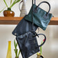 Collection Privée 2000's 3-in-1 black, green and blue leather shoulder bag