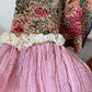 Voyage 2000's wrinkled tie dye top with Marie Antoinette sleeves and beads