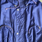 Zino & Judy 90's mid length blue rain jacket with removable cap