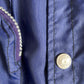 Zino & Judy 90's mid length blue rain jacket with removable cap