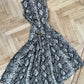 Roberto Cavalli 2000's python print wrap dress with golden snake buckle