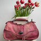 Costume National 2000's washed out pink shell shaped shoulderbag