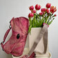 Costume National 2000's washed out pink shell shaped shoulderbag