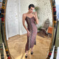 Ozbek 90's snake print slip on dress