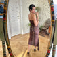 Ozbek 90's snake print slip on dress