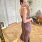 Ozbek 90's snake print slip on dress