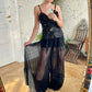 Maison Margiela line 1 SS 2012 extra wide transparent black trousers with black shorts