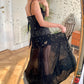 Maison Margiela line 1 SS 2012 extra wide transparent black trousers with black shorts