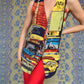 Otto Kern 80s silk New York City Life print long gilet