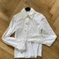 Pascal Humbert 2000's white cotton shirt with diagonal buttons & extra long sleeves
