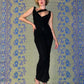 Vivienne Westwood early 2000's black draped evening dress