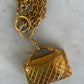 Chanel Gold-Tone Flap Bag Pendant Necklace