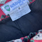 Souleiado 90s quilted red mini skirt  with graphic print