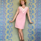Dolce and Gabbana 90's wool and silk pink A-line dress