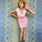 Dolce and Gabbana 90's wool and silk pink A-line dress