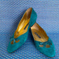 Andrea Pfister teal colored suede ballerinas size 40,5