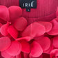 IRIE red silk flower petal shirt