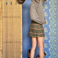 Krizia 80's brown wool and angora fox polo sweater