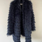 Yves Salomon 90's blue dyed fur coat