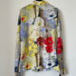 Christian Dior 70's flower print mesh shirt