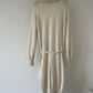 Costume National 2000's cream sweater wool & cashmere dress with cut outs