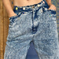 Colette Nivelle 80's washed jeans culotte with diamond studs