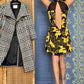 Gianni Versace 80's yellow and black flower print dress