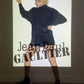 Jean Paul Gaultier 80's men's suede black jacket with wool sleeves