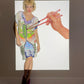 Basso & Brooke 2000's silk slip-on japanese imagerie inspired printed dress